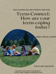 A therapy virtual event flyer